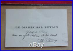 Militaria Maréchal Pétain portrait officiel Vichy signature autographe originale