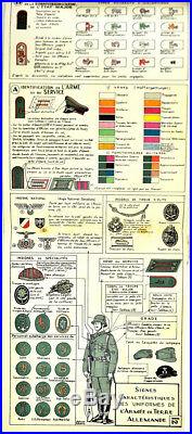 Militaria, NOTICE SUR L'ARMEE ALLEMANDE 1945, Planches couleurs, Uniformes