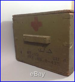 Militaria WW2 1943 Malle cantine caisse militaire officier Ambulance US Morgan