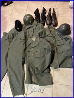Militaria WW2 Suede Uniforme Casque 1939-1945 Reconstituteur