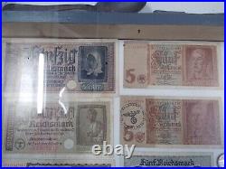 Militaria allemand ww2 Lot Billets Et Pièces De Monnaie