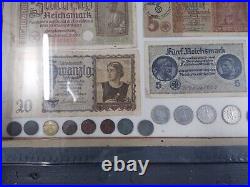 Militaria allemand ww2 Lot Billets Et Pièces De Monnaie