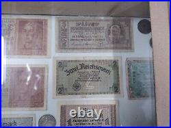 Militaria allemand ww2 Lot Billets Et Pièces De Monnaie