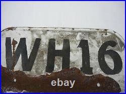 Militaria allemand ww2 plaque 39-45 wwii german vehicle plate nummernschild 2wk