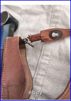 Monoculaire périscope camouflé France 40 + son etui de cuir WW2 optique claire