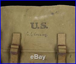Musette US M36 en toile caoutchoutée, WW2 1943 (matériel original)