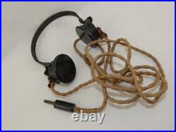 Musette avec écouteurs 1943 terrain Normandie ORIGINAL BRITANNIQUE WWII WW2