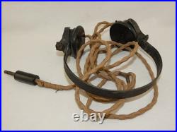 Musette avec écouteurs 1943 terrain Normandie ORIGINAL BRITANNIQUE WWII WW2