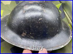Original WW2 Britannique / Africain Armée Brodie Combat Casque Avec Doublure