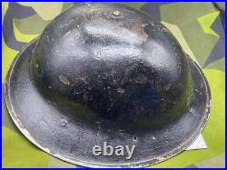 Original WW2 Britannique / Africain Armée Brodie Combat Casque Avec Doublure
