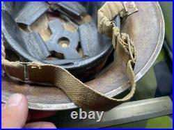 Original WW2 Britannique / Africain Armée Brodie Combat Casque Avec Doublure