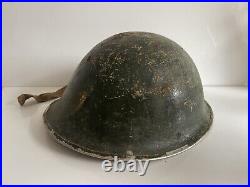 Original WW2 Britannique / Canadien Armée Mk3 Tortue Casque & Doublure