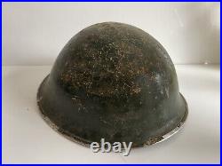 Original WW2 Britannique / Canadien Armée Mk3 Tortue Casque & Doublure