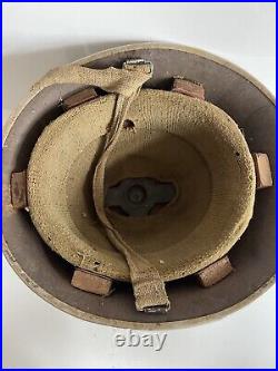 Original WW2 Britannique / Canadien Armée Mk3 Tortue Casque & Doublure