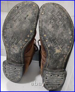 Original WW2 brodequin US M43 size 8 bottes chaussures boots guêtre guêtron