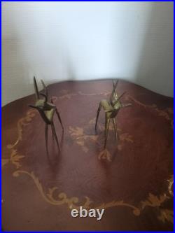 Paire de Gazelles en bronze patiné Circa 1960