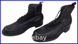 Paire de brodequins en cuir noir sous officier/officier français WW2 France 1940