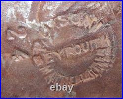 Paire de brodequins en cuir noir sous officier/officier français WW2 France 1940