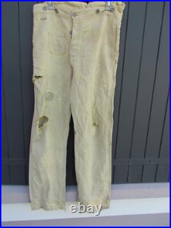 Pantalon De Treillis / Corvees Allemand Original Ww2 Heer 39-45 Drillichhose