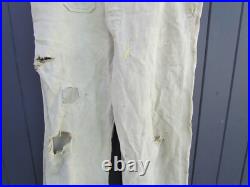 Pantalon De Treillis / Corvees Allemand Original Ww2 Heer 39-45 Drillichhose
