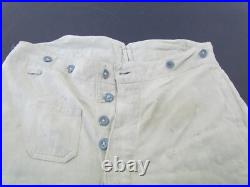 Pantalon De Treillis / Corvees Allemand Original Ww2 Heer 39-45 Drillichhose