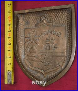Parure bronze bataillon du Pacifique Arthus Bertrand Paris France libre 1944 WW2