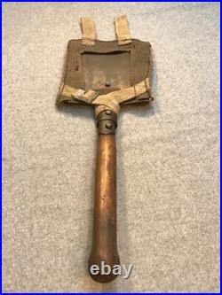 Pelle individuelle droite, étui toile type Allemand, fin de guerre, WW2