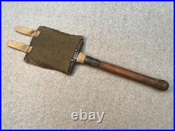 Pelle individuelle droite, étui toile type Allemand, fin de guerre, WW2