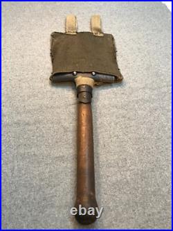 Pelle individuelle droite, étui toile type Allemand, fin de guerre, WW2