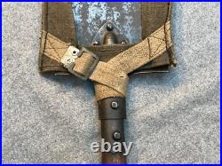 Pelle individuelle droite, étui toile type Allemand, fin de guerre, WW2