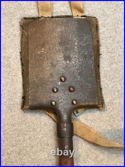 Pelle individuelle droite, étui toile type Allemand, fin de guerre, WW2