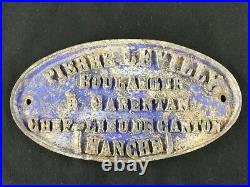 Plaque de charrette du boulanger Levilly à Carentan original 1944 506 PIR