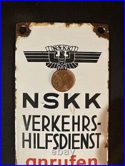 Plaque émaillée allemande NSKK WW2 39-45