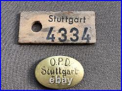 Plaque et insigne d'un prisonnier français en Allemagne 2eme guerre mondiale