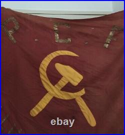 Politique drapeau de la cellule communiste de Malause époque Front populaire