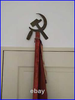 Politique drapeau de la cellule communiste de Malause époque Front populaire