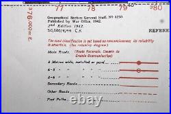 Porte carte US de marque Boyt daté 1942 avec une carte de flers, voir détails