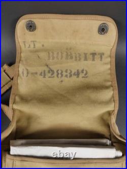 Porte-cartes Us M1938 Identifié Wwii M38 Map Case Named Original Ww2 (us Army)