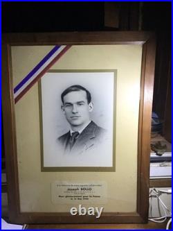 Portrait Hommage 39/45 Mort Glorieusement Pour La France Joseph BOLLO 13/05/40