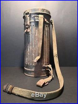 RARE Masque a gaz allemand NORMANDY WW2 German gas mask -Neutralisé Militaria