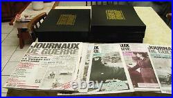 RARE intégrale collection 72 JOURNAUX DE GUERRE franco-belges 39-45 +les boites