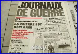 RARE intégrale collection 72 JOURNAUX DE GUERRE franco-belges 39-45 +les boites