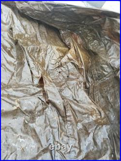 Rare Cape Anti Gaz Anglais WW2 A Restaurer Très Fragile Tissu Très Cassant