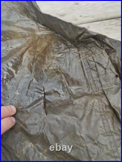 Rare Cape Anti Gaz Anglais WW2 A Restaurer Très Fragile Tissu Très Cassant