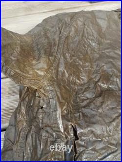 Rare Cape Anti Gaz Anglais WW2 A Restaurer Très Fragile Tissu Très Cassant