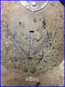 Rare Casque Adrian Ww2 Ffi Maquis Resistance French Helmet 39/45 Jus De Grenier
