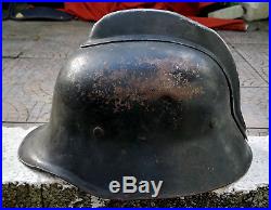 Rare! Casque Allemand M34 De Ww2feuerschutzpolizeistahlhelmgerman Helmet Ww2