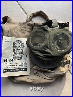Rare Masque tissu Allemand WW2 luftschutz M44 1939/1945 Soldat Heer