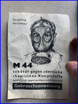 Rare Masque tissu Allemand WW2 luftschutz M44 1939/1945 Soldat Heer