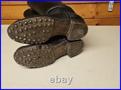 Rare Paire bottes allemandes cuir Réglementaires RZM WW2